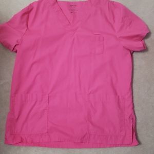 XL pink scrub top